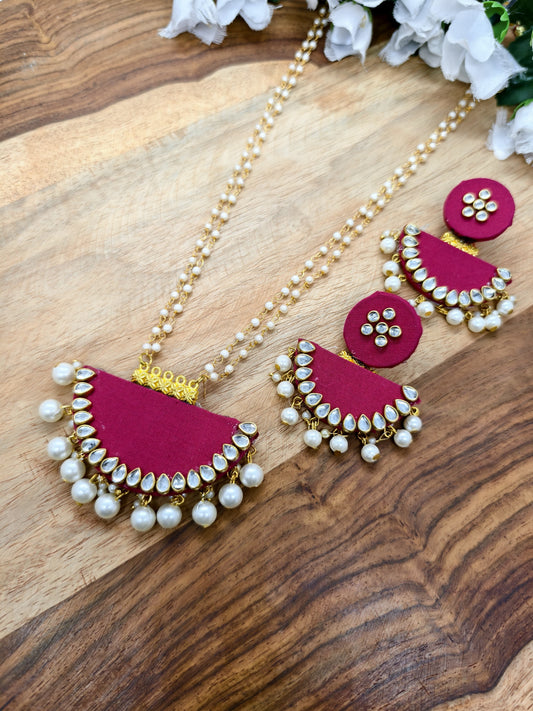 fabric long jewellery handmade