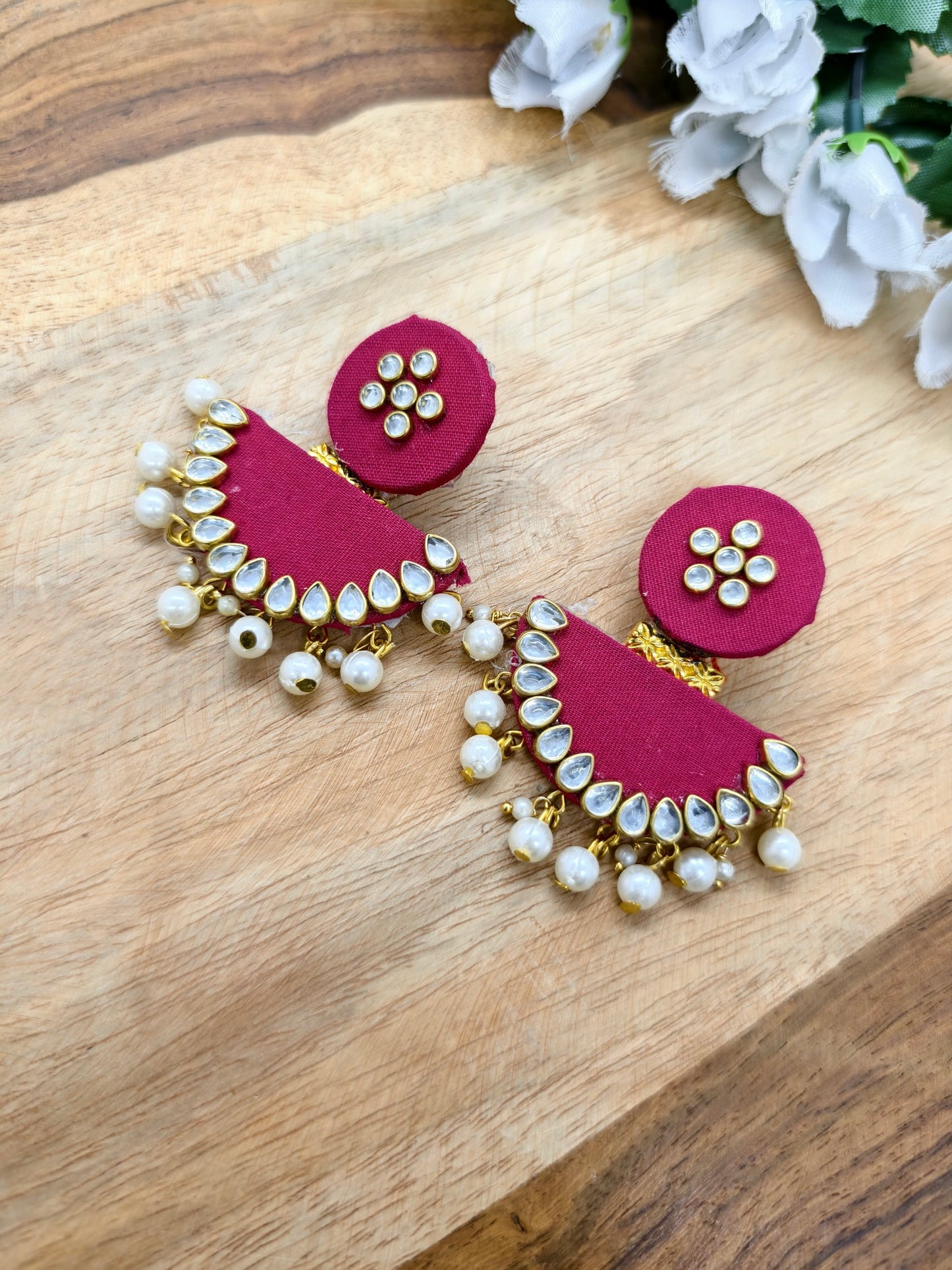 fabric long jewellery handmade