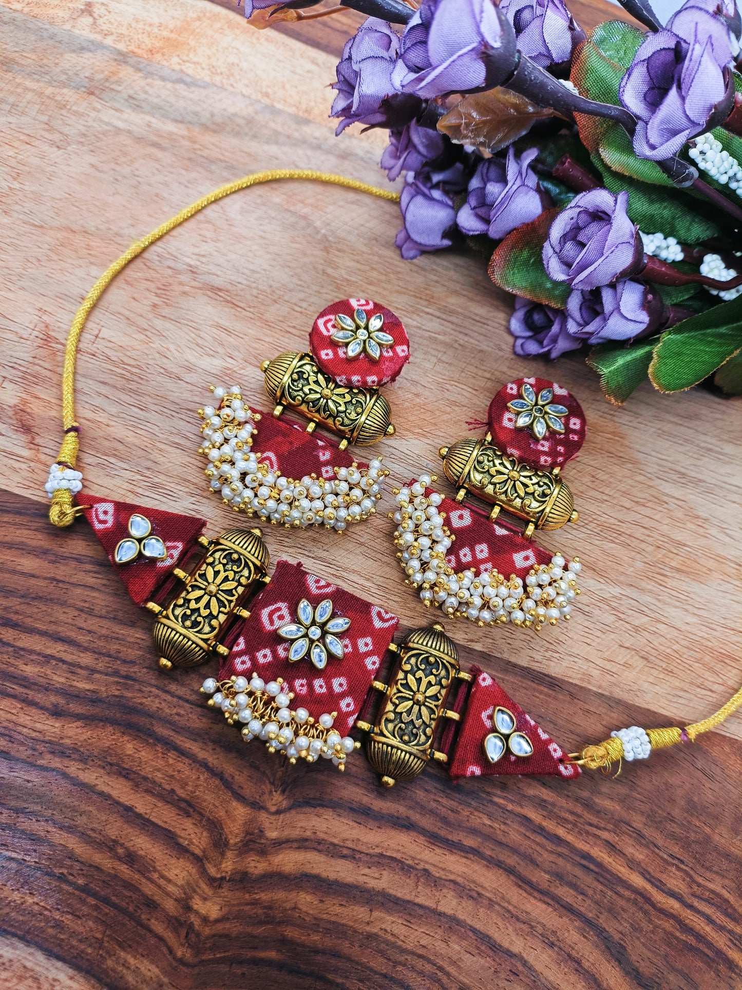 Handmade necklace set for women hand - craft veda