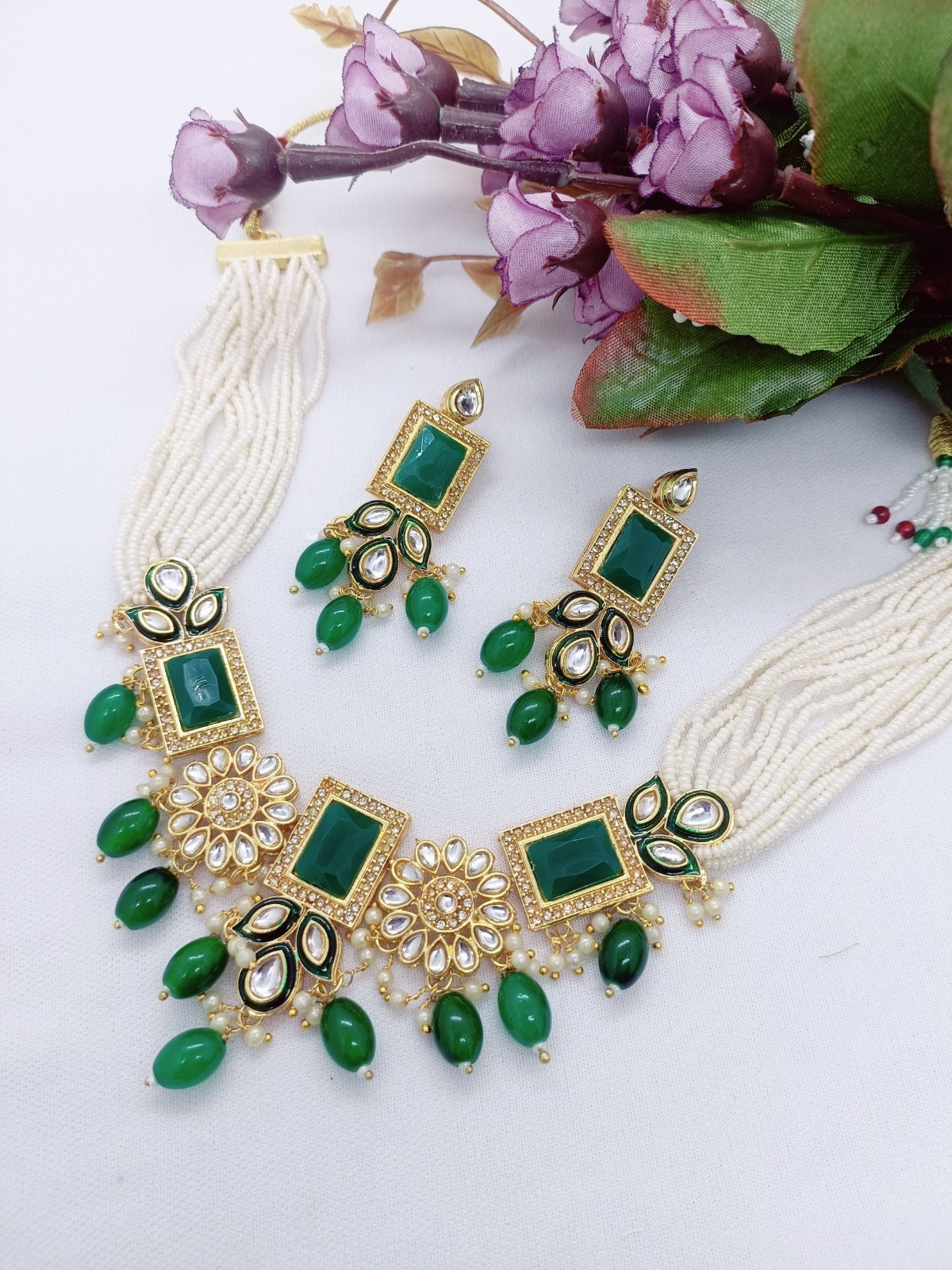 twinkling gracefuul women necklace chokii shape dsara