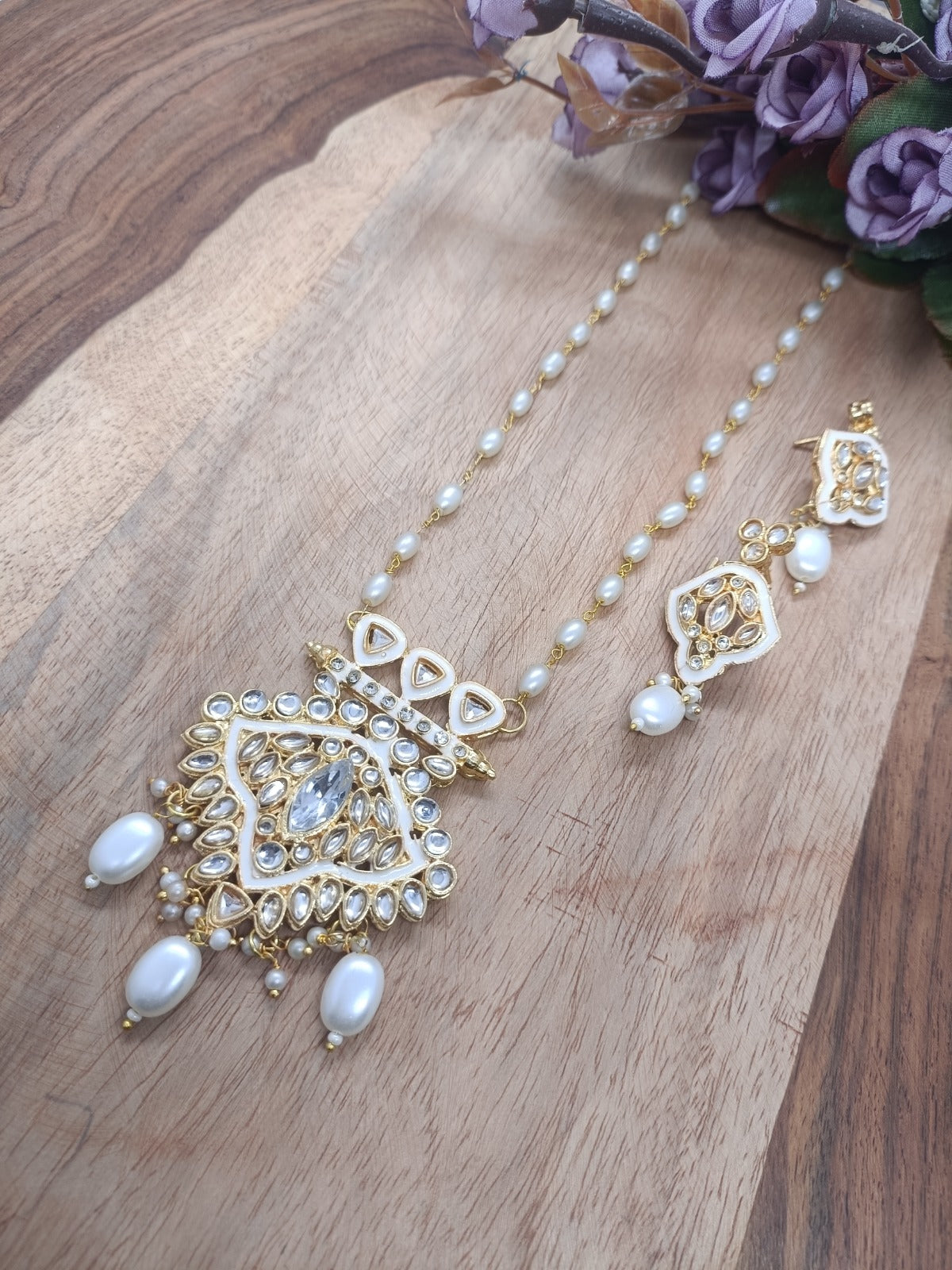 Chota raja set with rice aanti chain necklace fo women /long set /south look