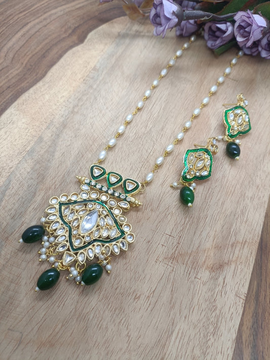 Chota raja set with rice aanti chain necklace fo women /long set /south look