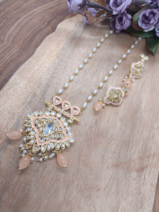 Chota raja set with rice aanti chain necklace fo women /long set /south look