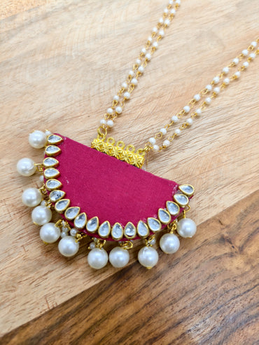 fabric long jewellery handmade