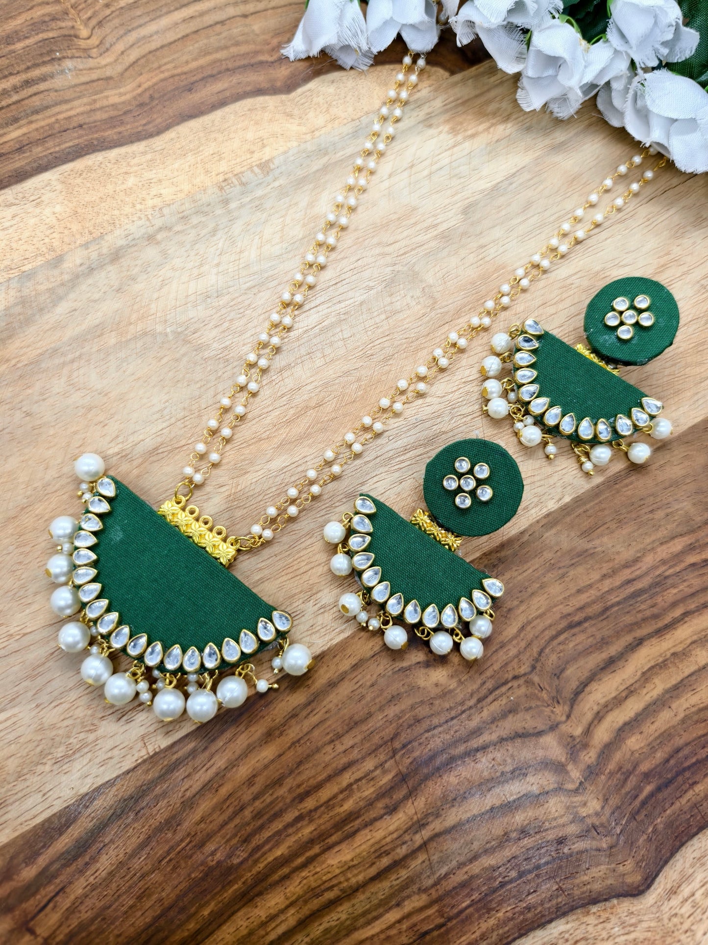 fabric long jewellery handmade