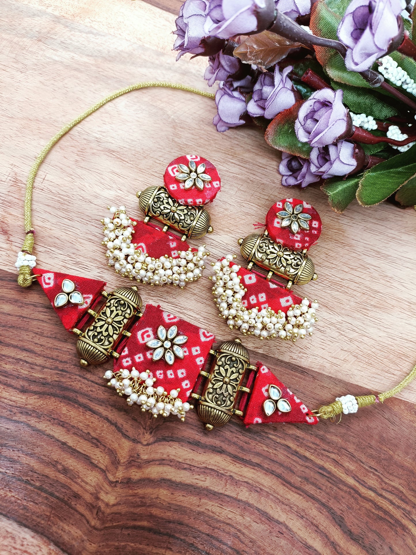Handmade necklace set for women hand - craft pratham