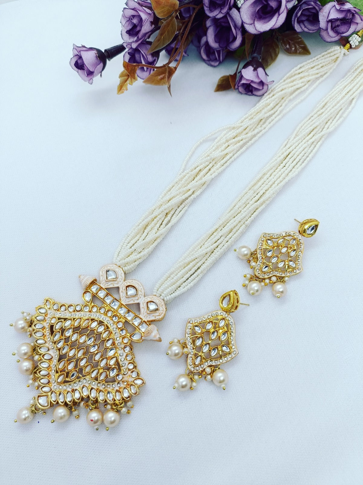 Raja ji long set trending necklace for women