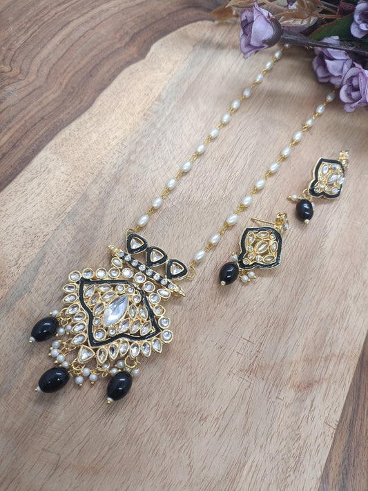 Chota raja set with rice aanti chain necklace fo women /long set /south look