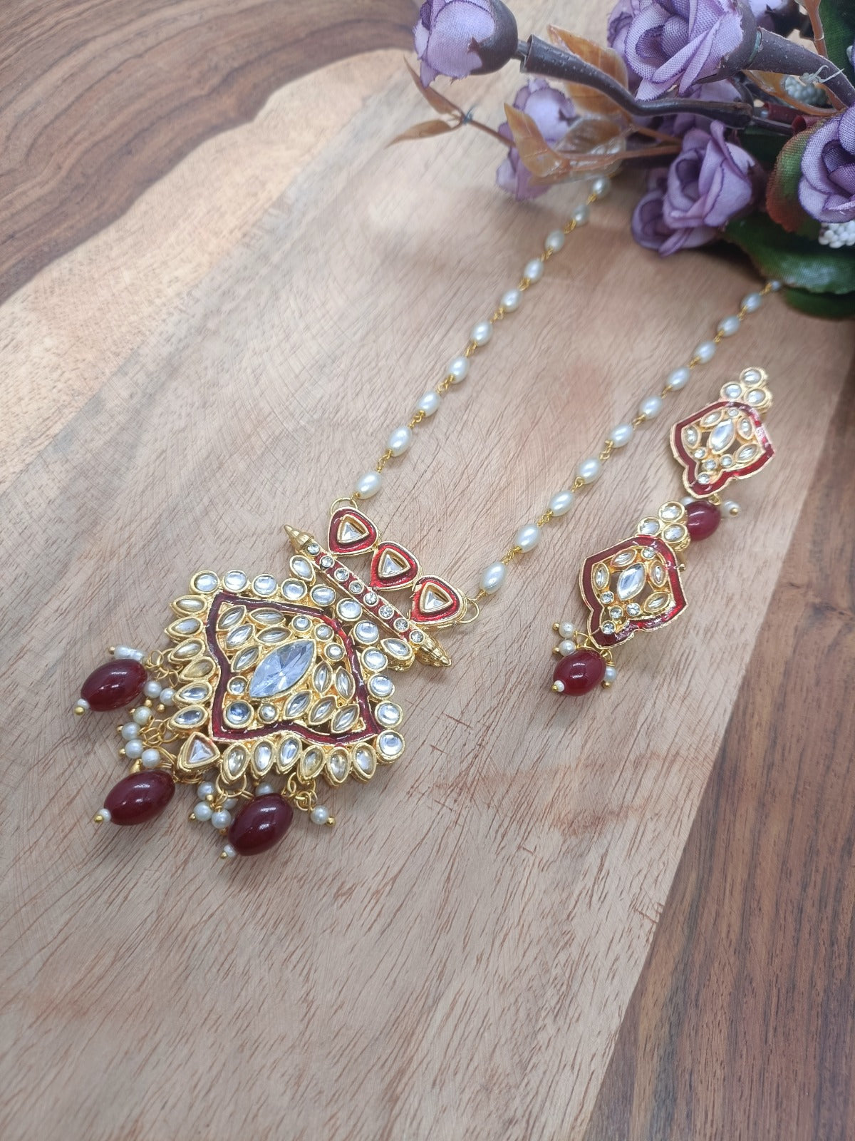 Chota raja set with rice aanti chain necklace fo women /long set /south look